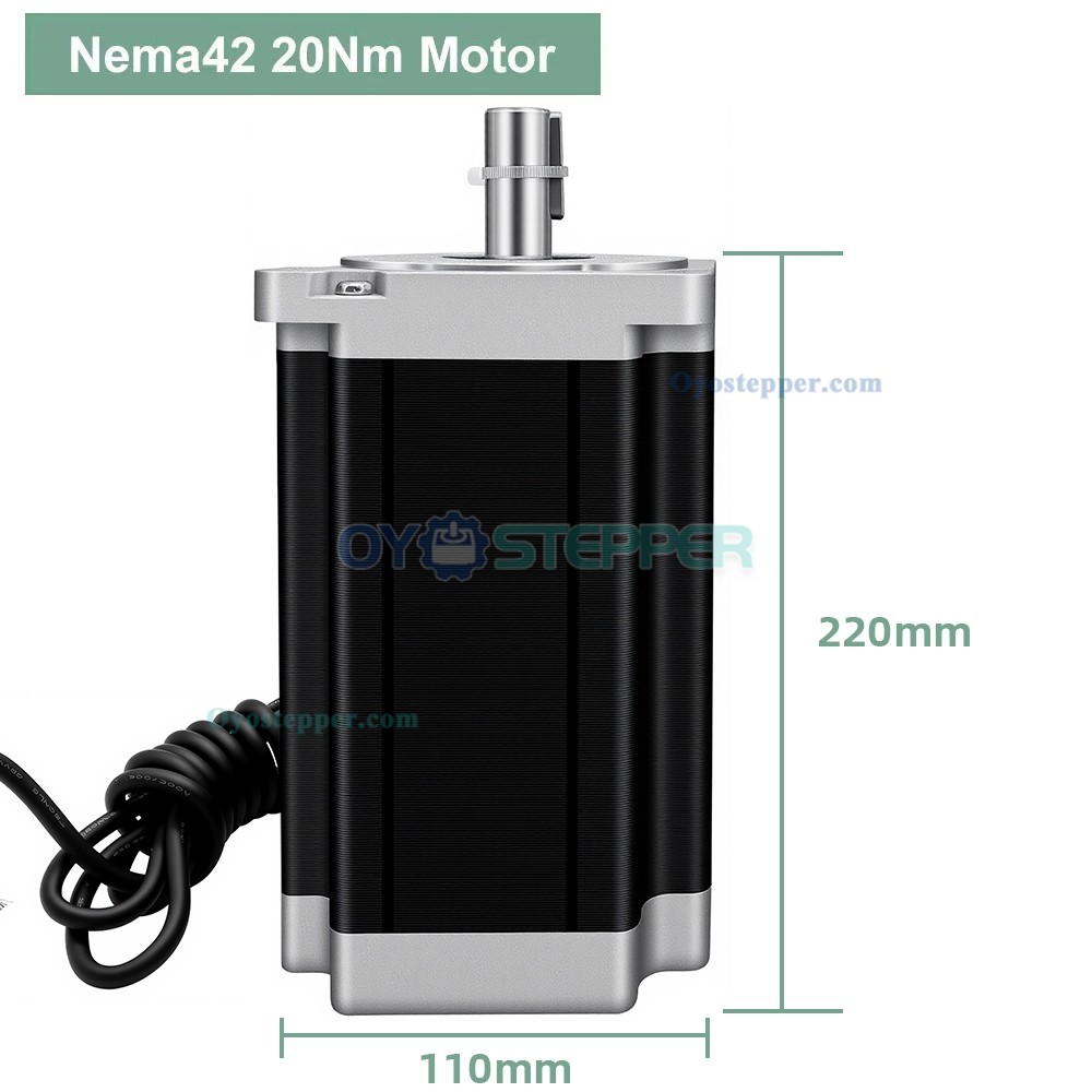 Nema 42 110mm 3 Phase Stepper Motor 12/16/20Nm 1.2° keyway Shaft For Heavy-Duty CNC Milling Machine